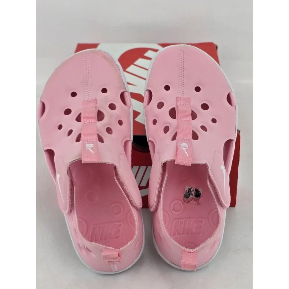 Nike Sunray Protect 4 Water Shoes Sandals sz 1 Youth Girl Pink/White Closed Toe